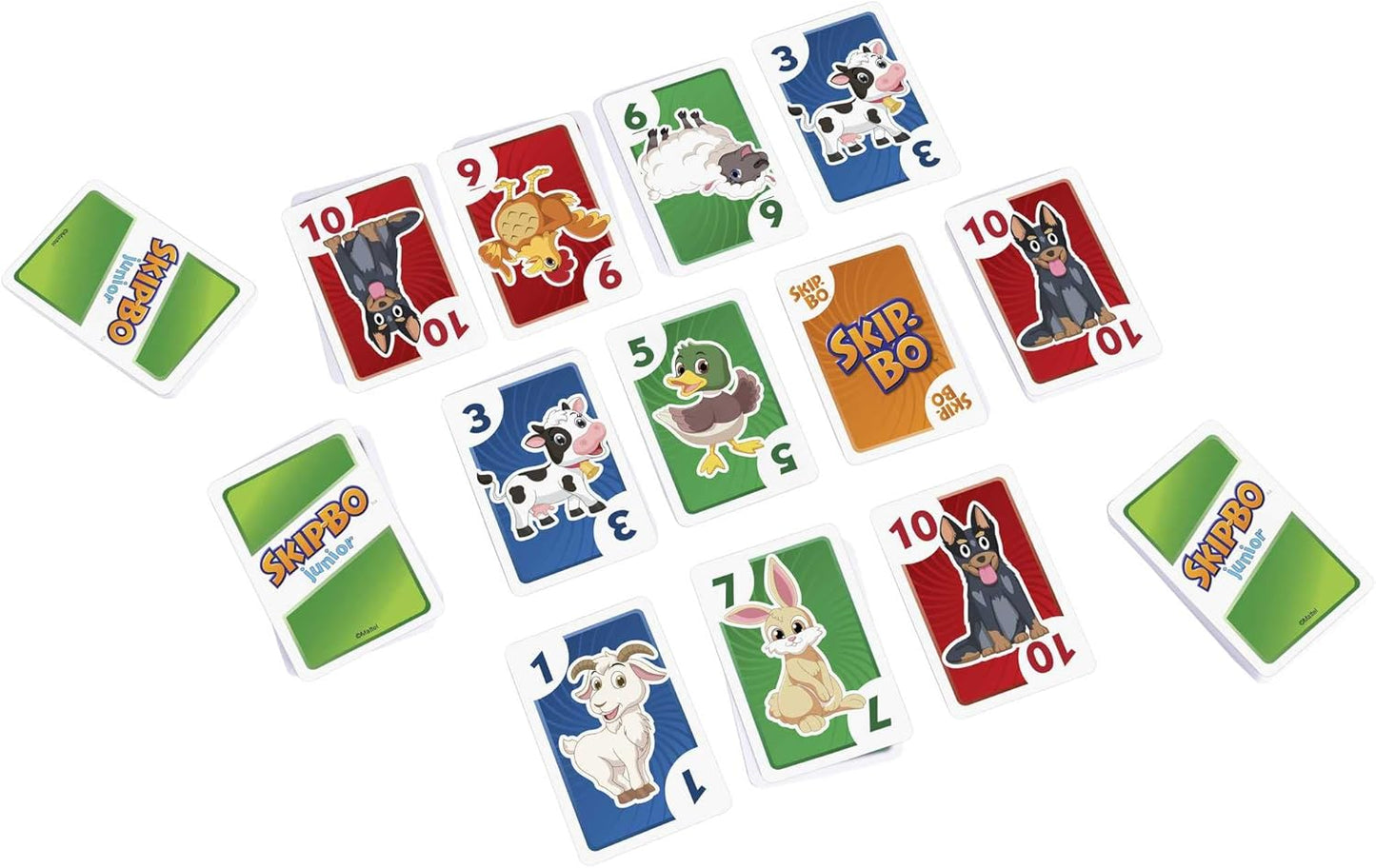 Mattel Games Skip Bo Junior Card Game in with 2 Levels of Play, 112 Cards, Sequencing Entertainment for 2 to 4 Players Ages 5 Years & Older