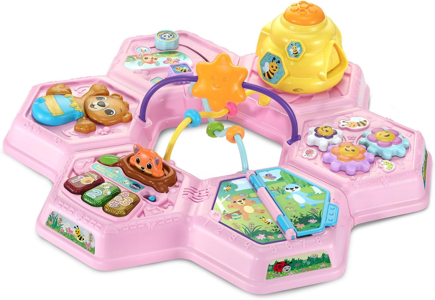 VTech Buzz and Learn Activity Table with Seven Interactive Play Zones, Blue