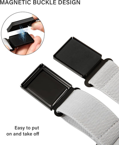 AWAYTR 3 PCS Kids Adjustable Magnetic Belts - Easy to Use Magnetic Buckle Belt for Boys and Girls