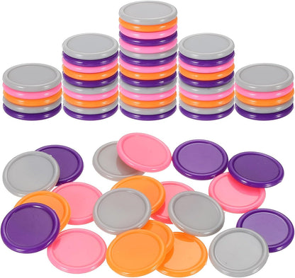 uxcell 100Pcs 0.8 Inch Plastic Poker Chips, Mini Bingo Chips Learning Counters Counting Counters Disks Markers Opaque Game Tokens for Game Play Math Counting, Yellow