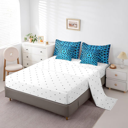 Erosebridal Chemical Equation Bed in a Bag Queen Comforter Set 7 Piece,Chemistry Bedding Sets Science Students Learning Gift Sheet Set with Comforter,Molecular Formula Education Bed Set - Colors A