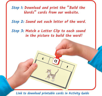 hand2mind Learn My Letters Fine Motor Clips, Kids Clothespin Activities, Letter Practice for Preschoolers, Toddler Alphabet Learning Toys, Pincer Grasp Toys, Fine Motor Toys, Reading Manipulatives