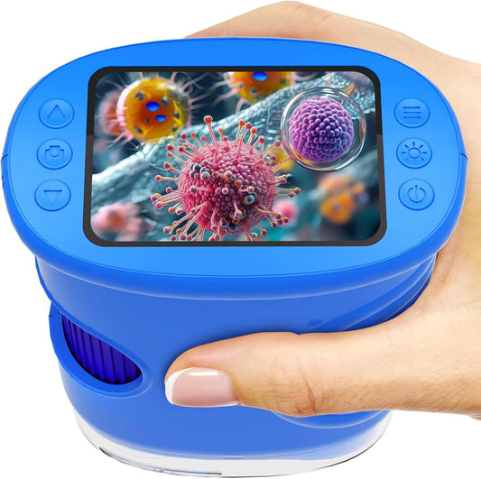 1000X Handheld Microscope for Kids: Pocket Digital Microscope with 1080P&2.0''IPS Screen&Photo/Video - Portable Edu Science Kits for Girls Boys - STEM Toys Birthday Gifts Ages 3-6 6-12(Orange)