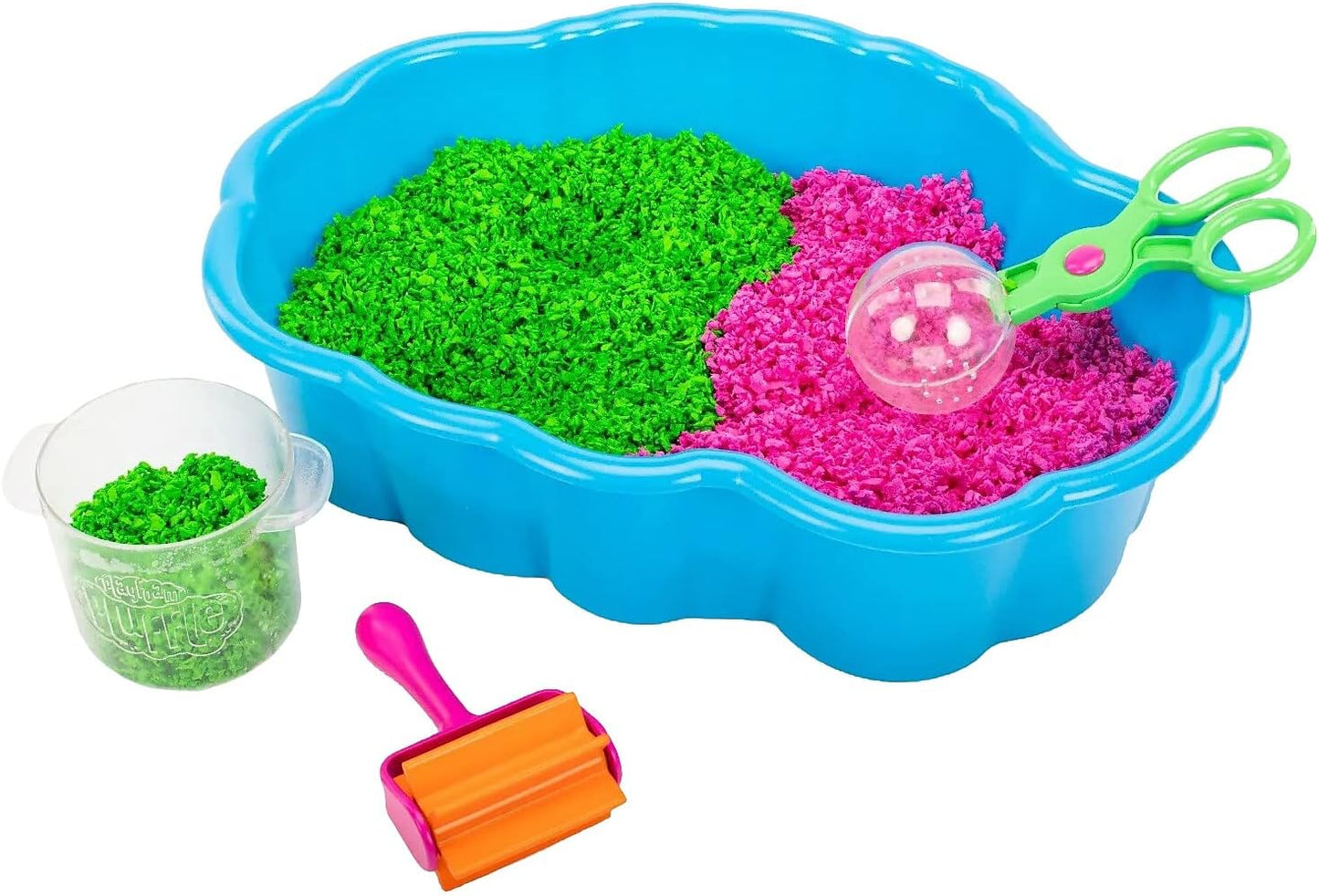 Educational Insights Pluffle Sensory Station - Tactile Sensory Toys for Toddlers 3-4, Mess Free Slime Alternative, Satisfying Foam Sand Bin Filler, All-in-One Kit with Tools and Supplies