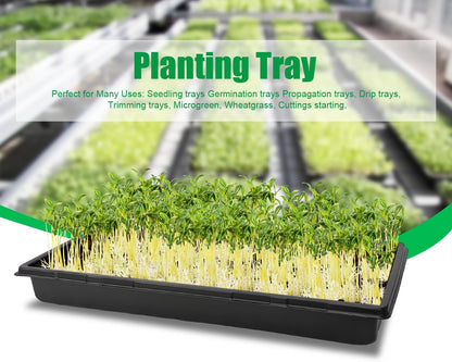 RooTrimmer 10 Pack 1020 Mesh Trays, Extra Strength 1020 Mesh Bottom Trays with Holes, 20'' x 10'', Heavy Duty Propagation Flats for Microgreens, Seed Starting, Soil Blocks, Hydroponics & Wheatgrass