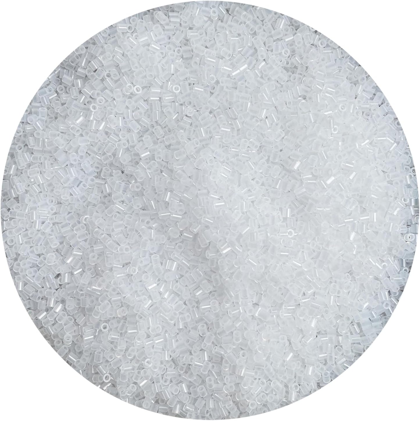 OEEKOI 5500Pcs Fuse Beads - 5mm Bulk Melting Beads for Crafts, Ideal for Christmas Birthday Gifts,Clear