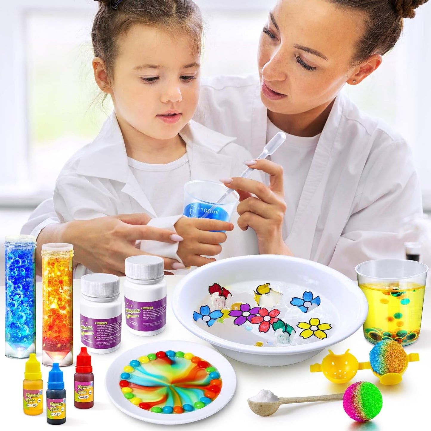 UNGLINGA 50+ Science Lab Experiments Kit for Kids, STEM Activities Educational Scientist Toys Gifts for Boys Girls Chemistry Set, Gemstone, Volcano Eruption