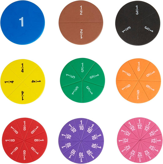 Office Depot® Brand Magnetic Fraction Circles, Assorted Colors, Pre-K, Set of 51 Circles