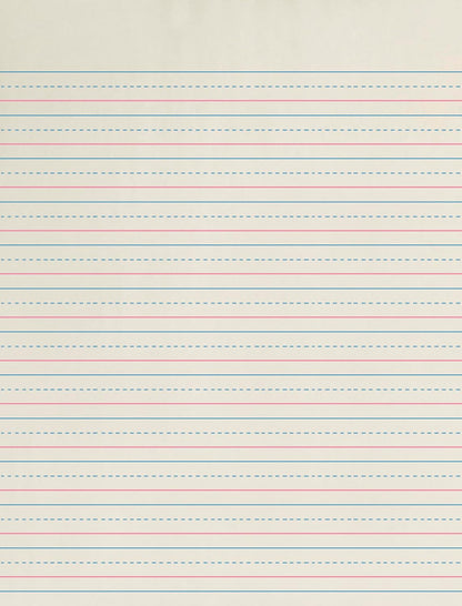 School Smart Zaner-Bloser Writing Paper, Handwriting Practice Lined Paper, Grade 2 to 3 Learning, 1/2 Inch Rule, 10-1/2 x 8 Inches, 500 Sheets
