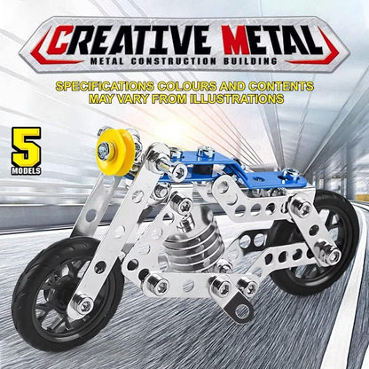 Ferthor Fun 7 in 1 STEM Toys,Creative Set for Boys Age 8-12,Learning Engineering Kids Building Blocks Model Kits,Metal Construction Toys for Kids 8 9 10 11 12+ Year Old(180PCS No Motor)