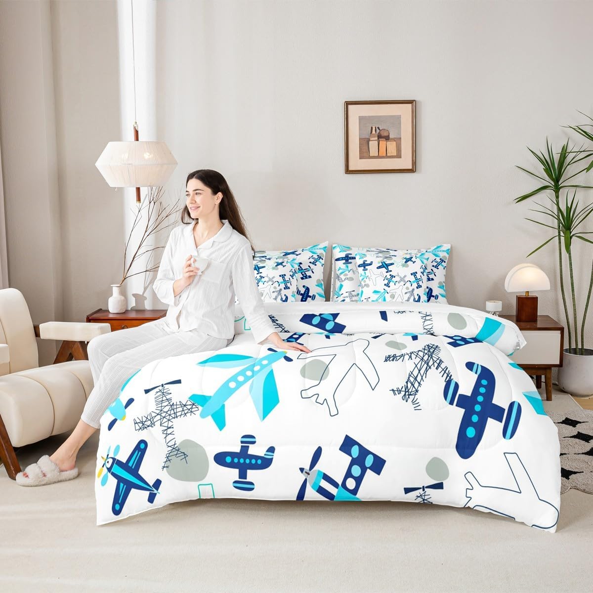 Erosebridal Chemistry Comforter Set with Sheets Full Size Periodic Table of Elements Bed in A Bag 7 Piece Science Chemistry Lovers Bedding Set for Kids Boys Children Bedroom Modern Black Bed Sets