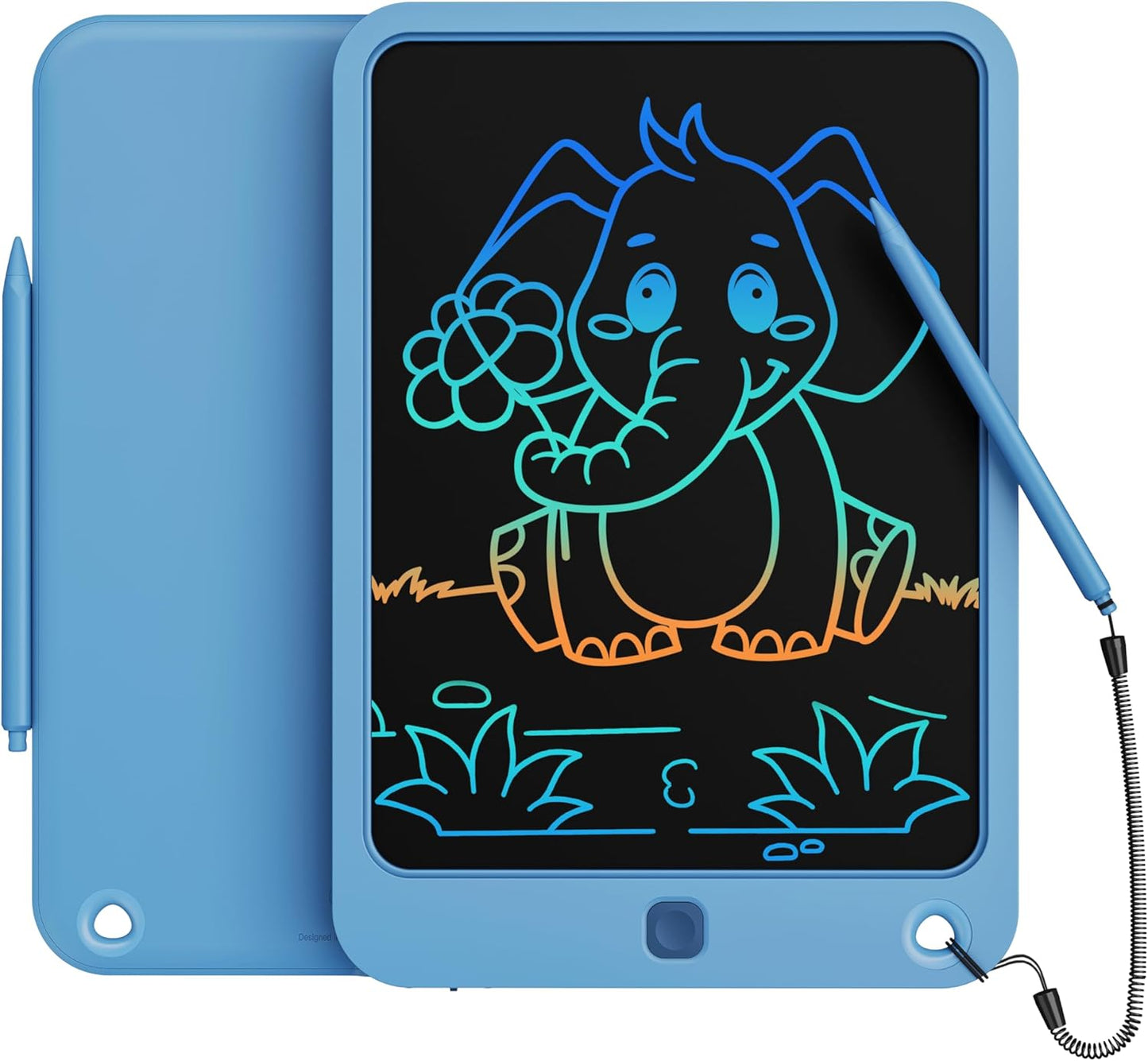 LCD Writing Tablet 10 Inch, Toys for 3 4 5 6 7 8 9 10 Year Old Boys Girls, Colorful Doodle Board Drawing Tablet, Gift for Boys Toddlers Age 3-12 Years, Memo Board, Drawing Pads with Lanyard(Blue)