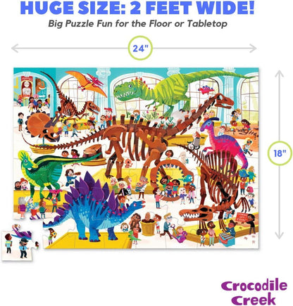 Crocodile Creek Above + Below 48-Piece Jigsaw Floor Puzzle - Fun Floor Puzzles for Kids Ages 4-8, Jumbo Unicorn