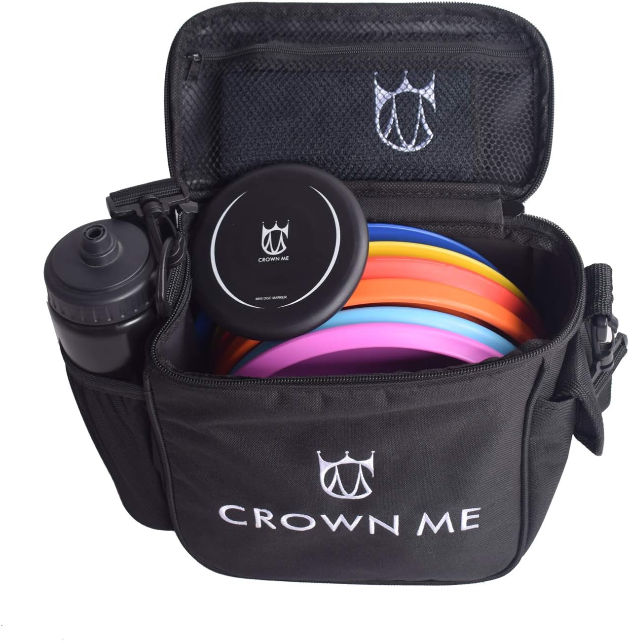 CROWN ME Disc Golf Starter Set,Disc Golf Set with 6 Discs, 1 Marker,1 Towel and Starter Disc Golf Bag Fairway Driver