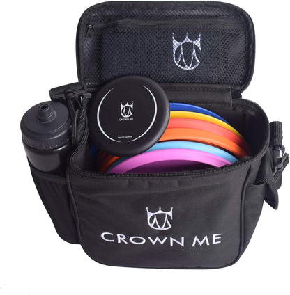 CROWN ME Disc Golf Starter Set,Disc Golf Set with 6 Discs, 1 Marker,1 Towel and Starter Disc Golf Bag Fairway Driver