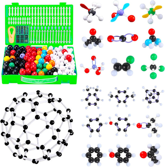 EXBEPE Chemistry Molecular Model Kit 452pc with C60,Educational Science Set Learning Chemistry Atoms,Bonds and Structures Teaching Aids School Supplies
