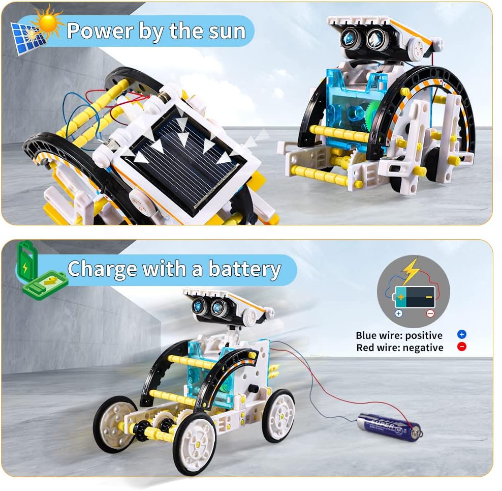 Lucky Doug Solar Power Robot Building Kits Toys for Boys Girls Ages 8-13, STEM Kit Gifts for Kids 8 9 10 11 12 13 Years, DIY Educational Science Building Robotic Set Gifts for Teenagers