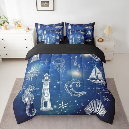 Erosebridal Chemical Equation Bed in a Bag Queen Comforter Set 7 Piece,Chemistry Bedding Sets Science Students Learning Gift Sheet Set with Comforter,Molecular Formula Education Bed Set - Colors B