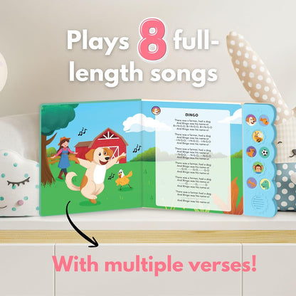 Children's Songs, Press and Play Song Book Nursery Rhymes, Button and Sound Module, Classic Nursery Rhymes and Children's Music