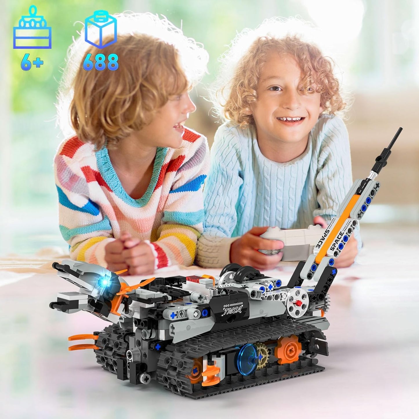 5in1 STEM Building Toys for Kids 6-14, Remote & APP Controlled Mech Robots/Heavy Tanks/Tracked Racer STEM Building Kit for Kid Science Learning, 552 Pcs DIY Erector Sets Gifts for Boys & Girls