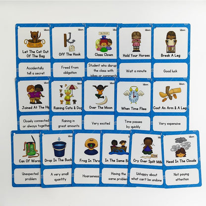 Lilias Irregular Past Tense Verbs English Grammar Double-Side Learning Flash Cards - 24 Card Set for Homeschool, Preschool, Primary School, ESL, Autism, Vocabulary Building