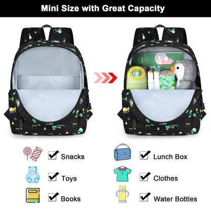 Accmor Toddler Backpack Leash, Mini Child Backpack with Anti Lost Wrist Link, Cute Kids Backpack Leash Walking Harness for Outdoor Travel, Small Excavator Backpack Tether for Baby Boys Girls Ages 1-3