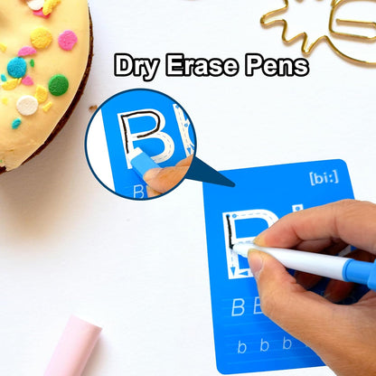 Number Flash Cards for Toddlers with 5 Dry Erase Pens, Numbers 0-25/30-100 Preschool Fun Learning Card, 36PCS Double Sides Counting Flashcards,Early Education Flashcards for Kids Ages 3+