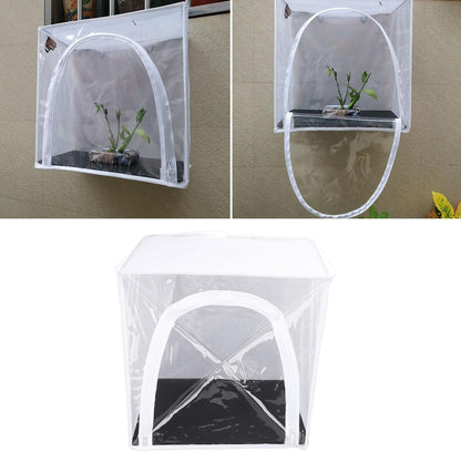 Butterflies Mesh Cage, Wall Mounted Cage for Hanging Butterflies, Small Enclosure with Adhesive Plate, Transparent Design for Observing Growing Process