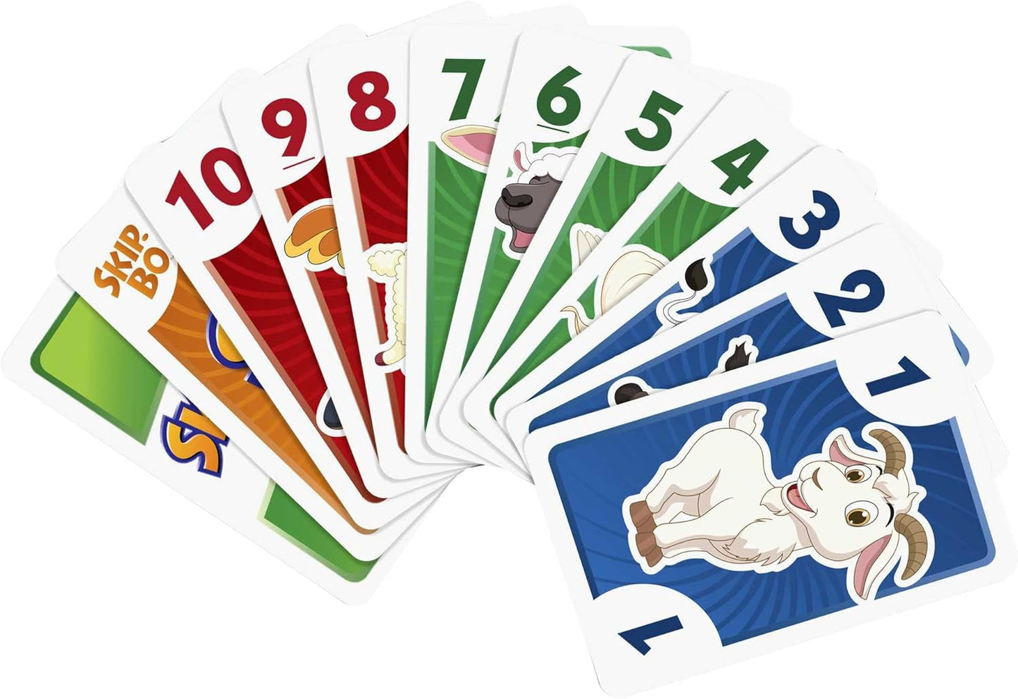 Mattel Games Skip Bo Junior Card Game in with 2 Levels of Play, 112 Cards, Sequencing Entertainment for 2 to 4 Players Ages 5 Years & Older