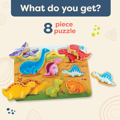 B. toys – Peek & Explore – School BusChunky Puzzle for Toddlers,Educational & Developmental Toys for Kids – 2+ Years
