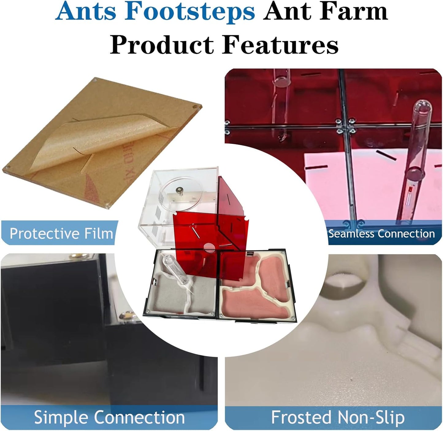 Ant Farm Nest Science DIY Terrarium Kit Care for Live Ants Ant Habitat with Water Tower Nurturing Room and Comprehensive Observation