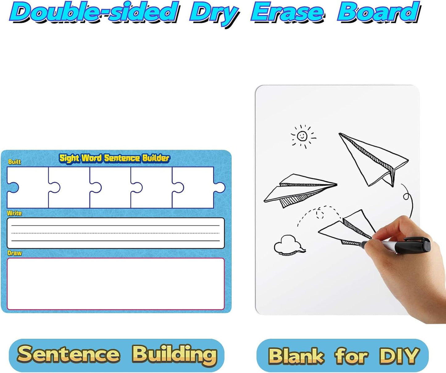 Sentence Building, Sight Word Builder Cards for Early Reading, Speech, Writing, and Language Practice for Kids Kindergarten 1st 2nd Grade Classroom