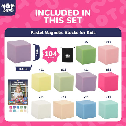 64PCS Magnetic Blocks, Magnetic Building Blocks for Kids Ages 3 4 5 6 Year Old, Magnet Cubes, Autism Montessori Toys, Preschool STEM Educational Sensory Magnet Toys Gifts for Kids 3-5 4-8