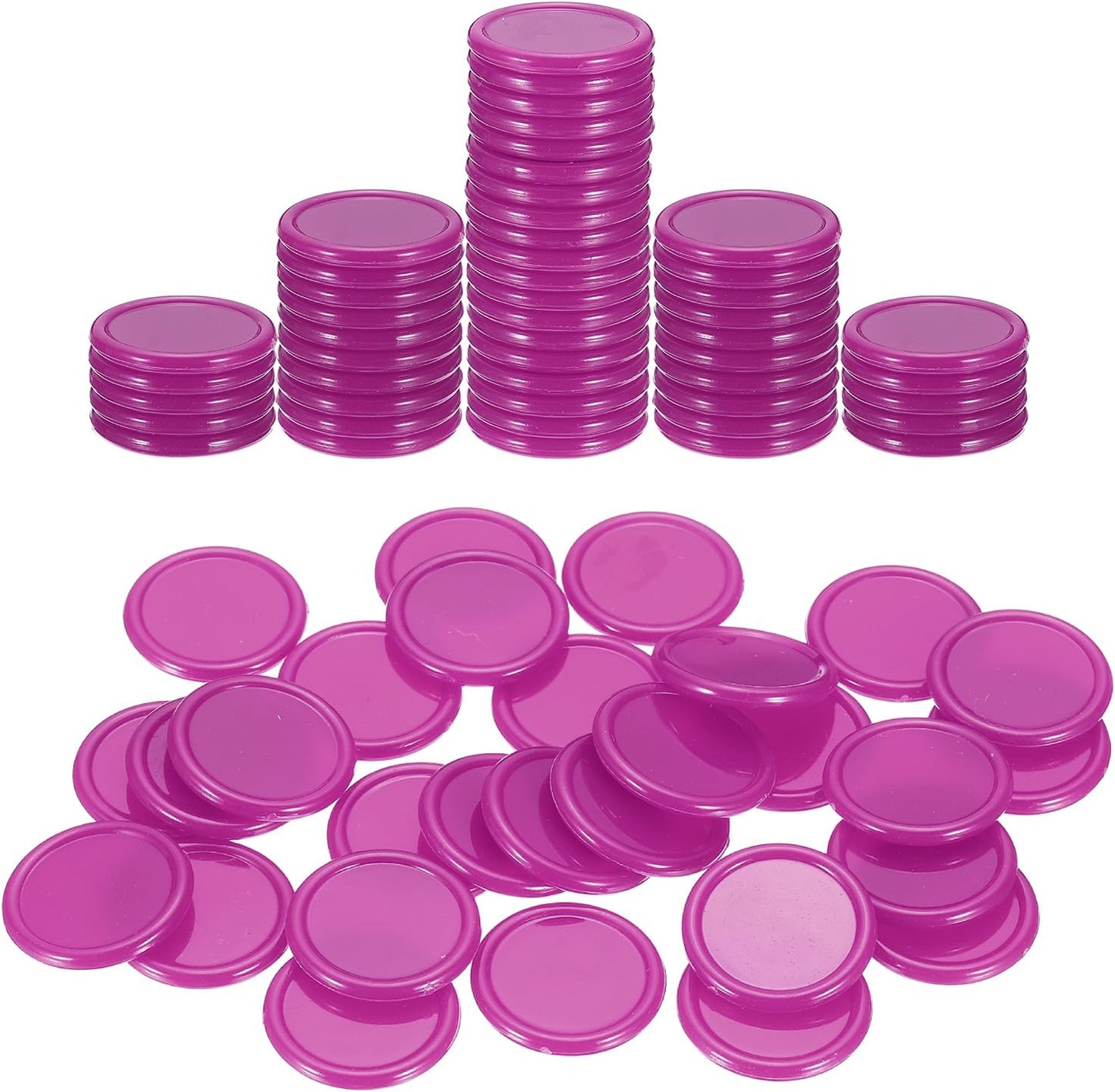 uxcell 100Pcs 0.8 Inch Plastic Poker Chips, Mini Bingo Chips Learning Counters Counting Counters Disks Markers Opaque Game Tokens for Game Play Math Counting, Yellow