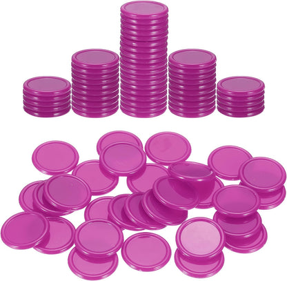 uxcell 100Pcs 0.8 Inch Plastic Poker Chips, Mini Bingo Chips Learning Counters Counting Counters Disks Markers Opaque Game Tokens for Game Play Math Counting, Yellow
