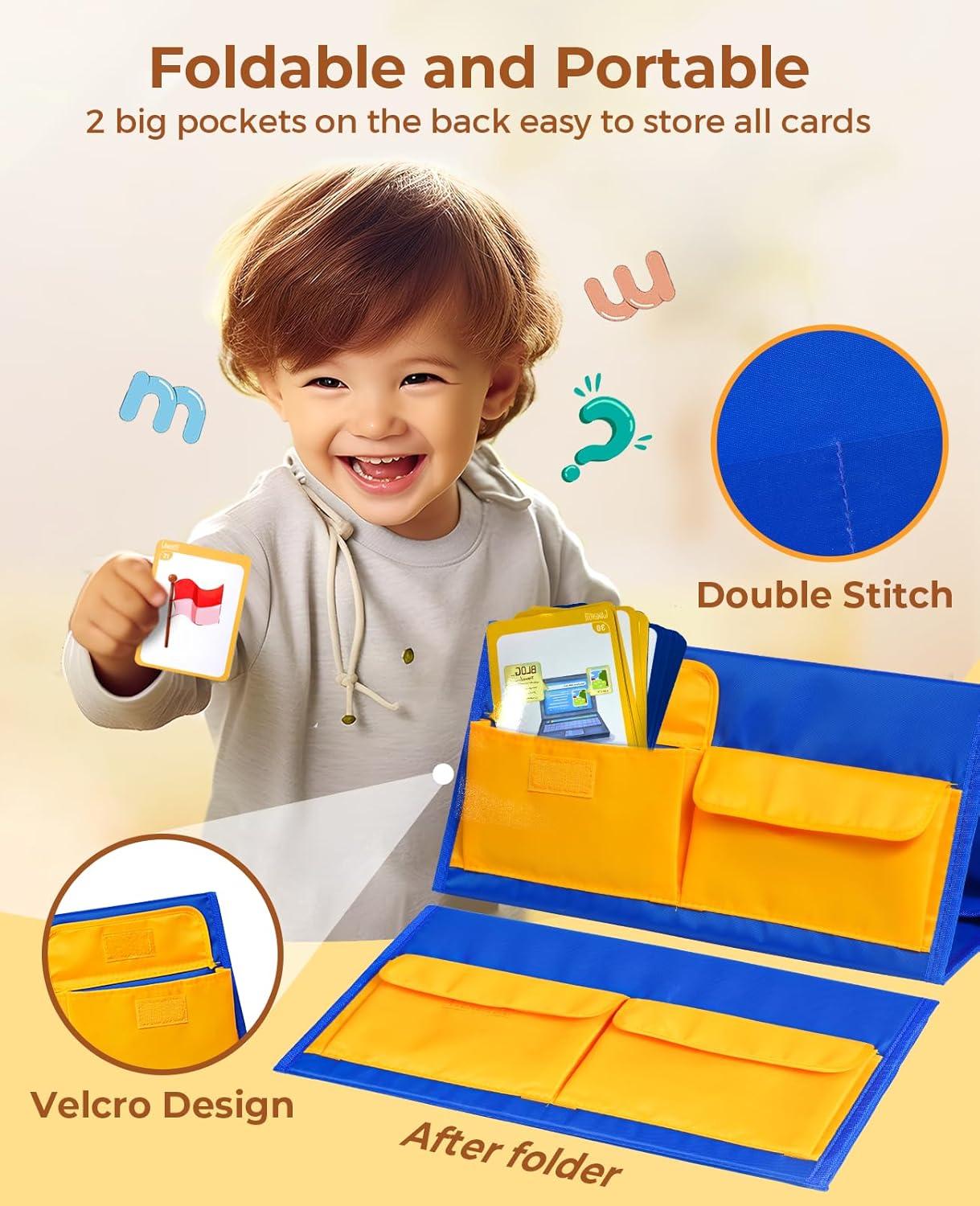 Gamenote Word Building Desktop Pocket Chart Tent Flash Cards Kit - CVC Words Phonics Games Blending Board for Kindergarten Reading and Spelling