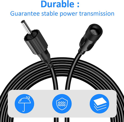 Lewisia 10 Feet Extension Cable - Solar Water Pump & Air Pump Aerator Oxygenator Extender Wires Cords (2 Pack)