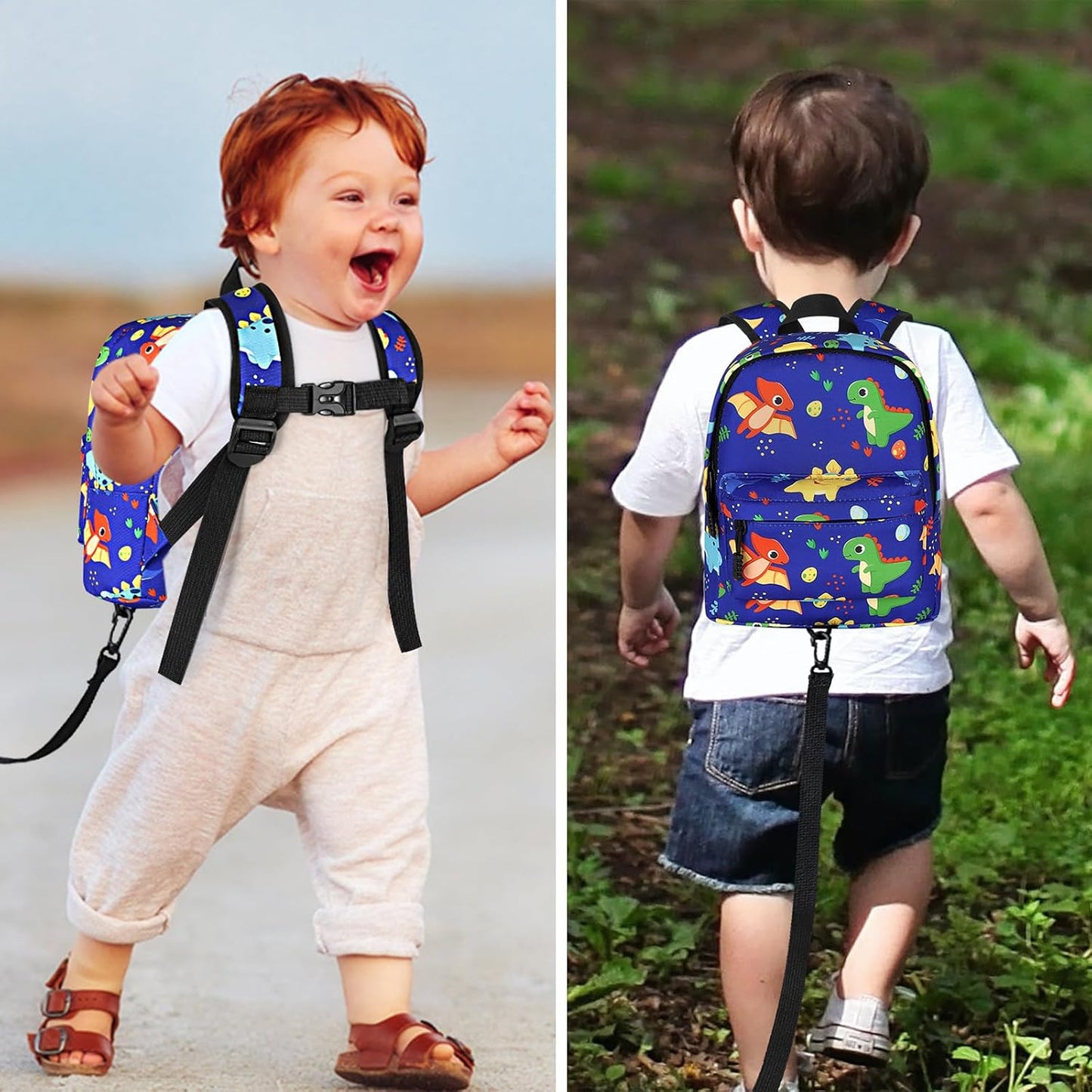 Accmor Toddler Backpack Leash with Anti Lost Wrist Link, Cute Mini Child Walking Harnesses Keep Kids Close Back Pack Rope Tether Rein for Baby Boys (Pink/Unicorn)
