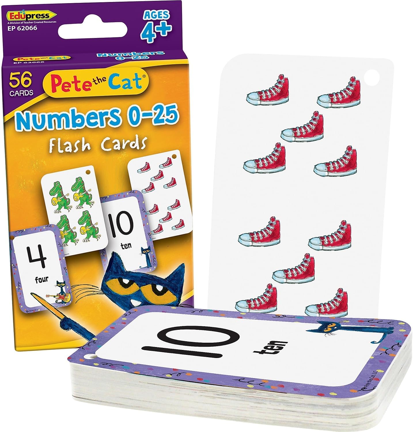 Pete The Cat® Numbers 0–25 Flash Cards (EP62066)