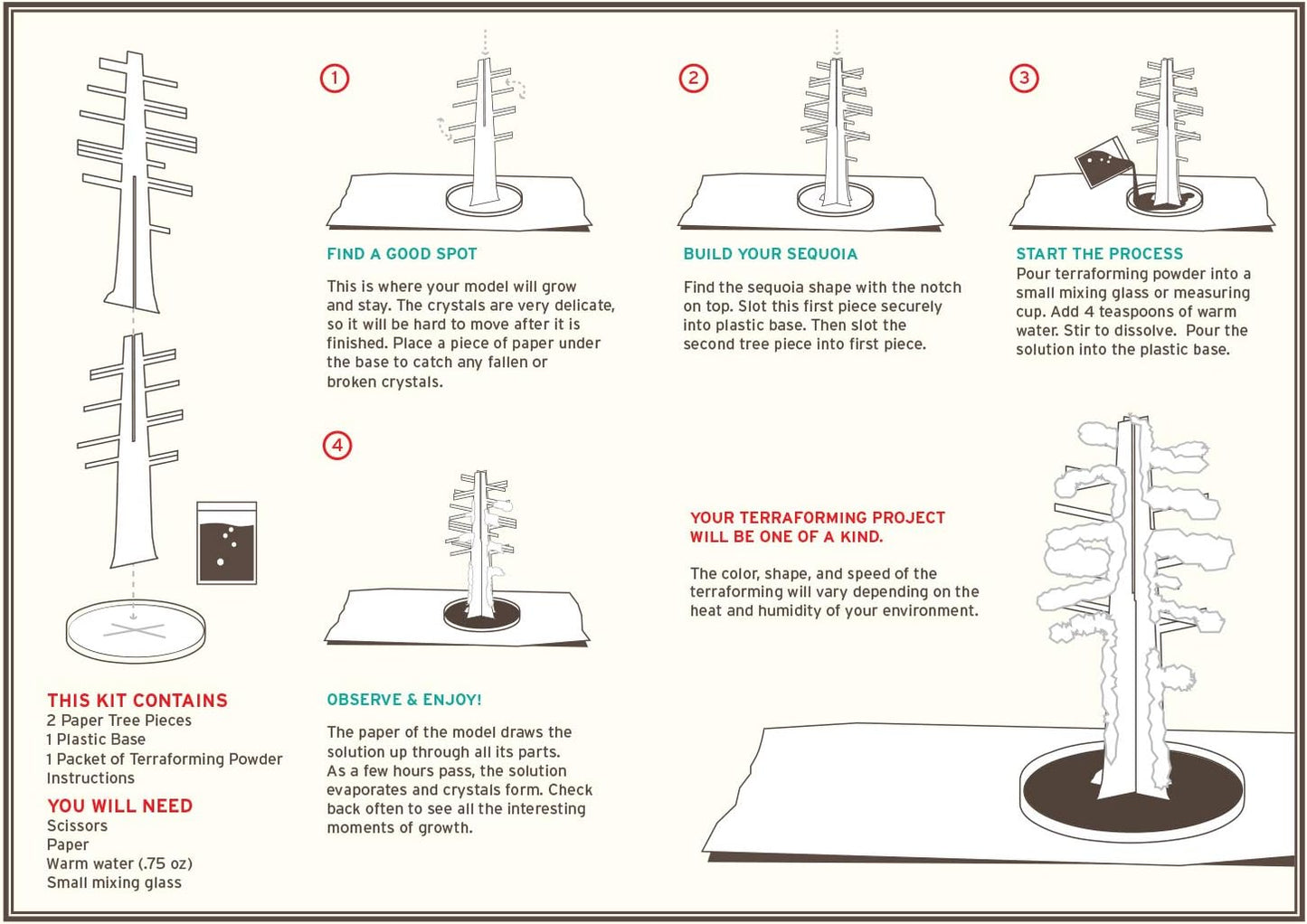 Crystal Growing Giant Sequoia | Copernicus Toys Official Terraformer kit | Grows in Hours | Facts and Instructions