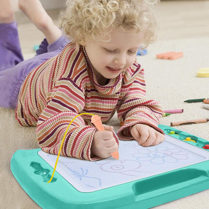 SGILE Toddler Toys for Kids, Large Magnetic Drawing Board for Birthday Gift, Toys for 1 2 3 4 Year Old Girls Boys, Etch & Sketch Pad with 4 Stamps, Learning and Educational, 16 ×13 in, Blue