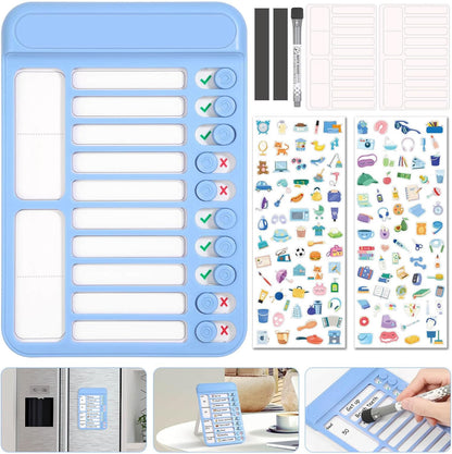 Audab Dry Erase Chore Chart for Kids, Magnetic Checklist Board, My Chores Slider Chart to Do List Board, Routine Reward Chart Schedule Board Task Tracker for Home Refrigerator, Wall, Desk (Pink)