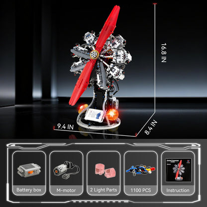 V8 Engine Model Kit that Runs,Visible Building Toys with APP Control, Motor & LED Light, Mini Engine kit for Adults & Boys Kids 14+ Years Old (770PCS)