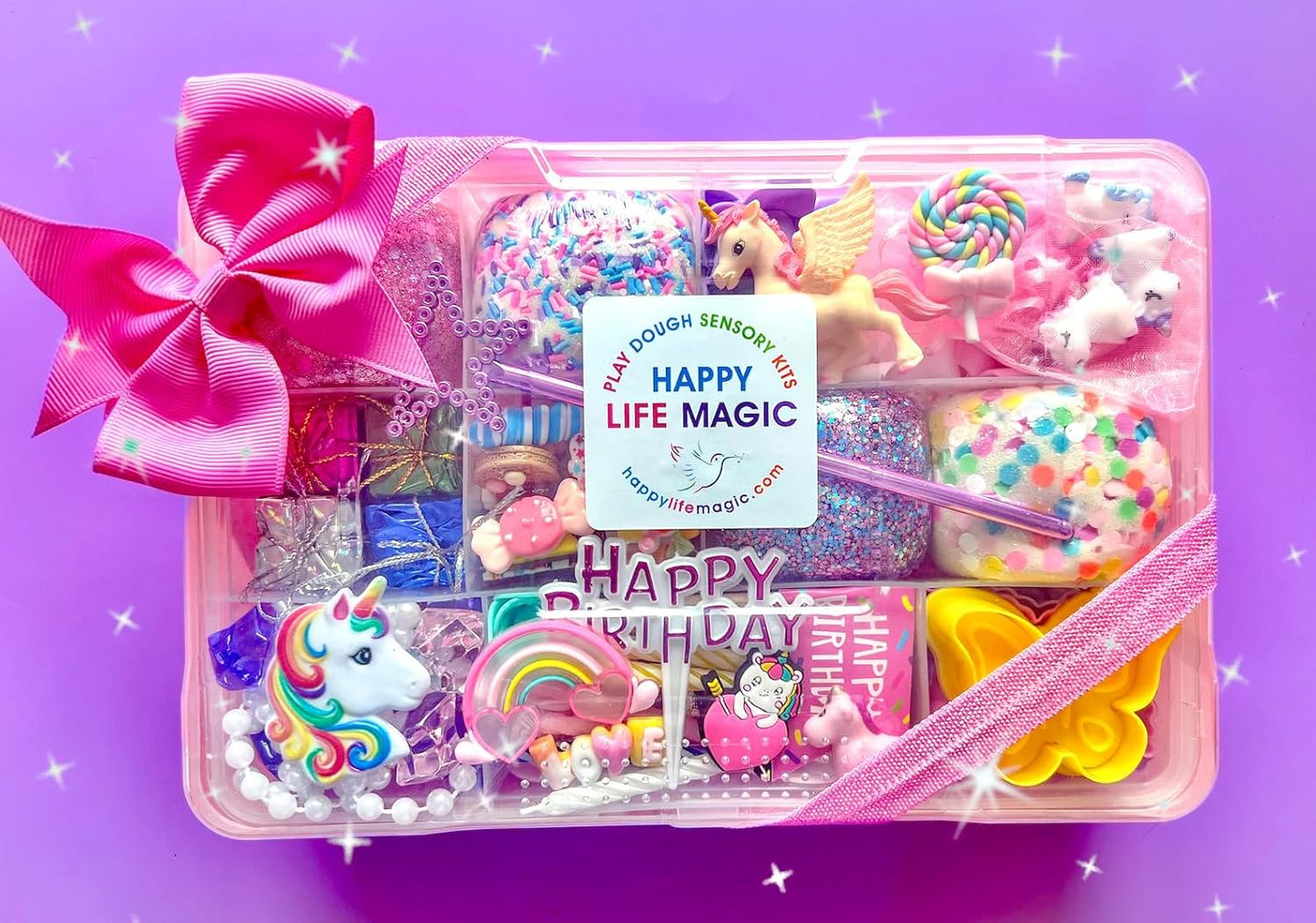 Unicorn Birthday Play Dough kit, Play Dough kit, Playdough kit, playdoh kit, play doh kit, Busy Box, Sensory Kit, Kids gift, sensory bin