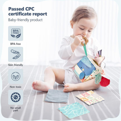 Youuys Baby Tissue Box Toy for Babies 6-12 Months, Montessori Sensory Toys for 1 Year Old Boy, Infant Toy with Crinkle Tissues & Fine Motor, for 6 9 12 18 Months Old Kids 1st Birthday