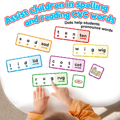 Blends & Digraphs Cards,Phonics Games,Learn to Read,Speech Therapy Toys for Toddlers Kids,Sight Word Games Spelling Reading Learning,Kindergarten Preschool Learning Activities,Educational Toy