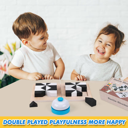 Brain Teaser Puzzles, Wooden Blocks Logic Game with 80 Challenges for Kids, Teens & Adults - IQ Test Mind Puzzle Toys, Perfect Birthday Gifts & Stocking Stuffers for Boys & Girls