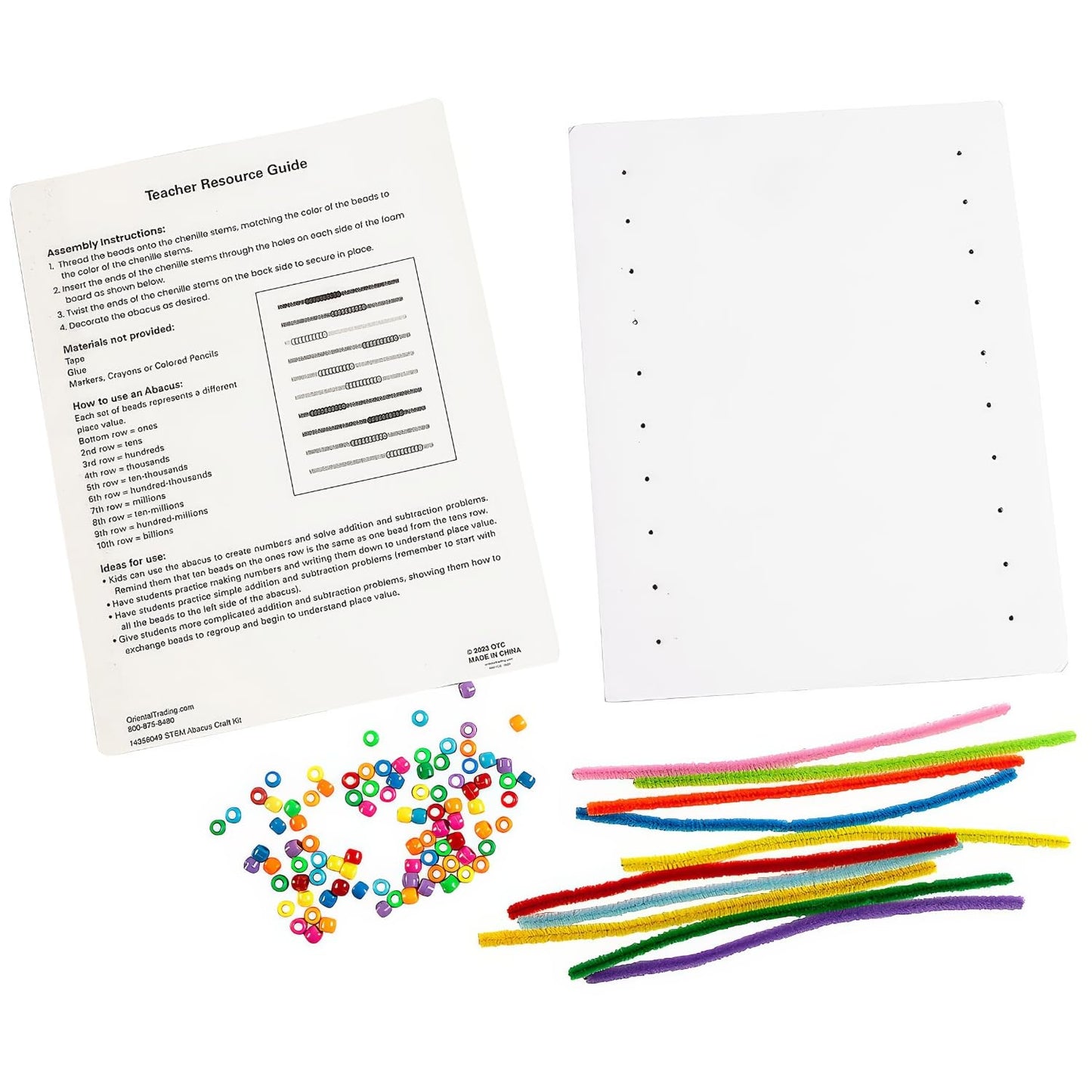 STEM Abacus Math Educational Craft Kit - Makes 12