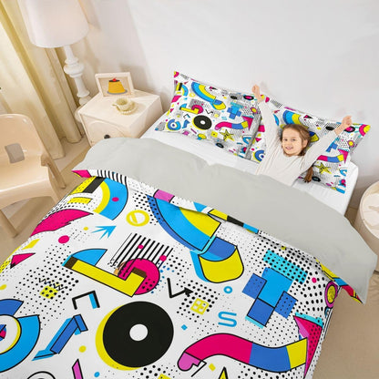 Erosebridal Chemistry Lab Bedding Set Twin Size Chemical Equation Duvet Cover for Boys Girls Chemical Elements Science Theme Comforter Cover Teens Kids Science Students Bedding School Dorm Room Decor