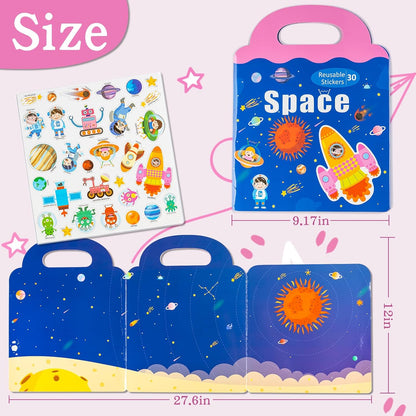 Magnetic Playset Portable Playboard, Cute Farmhouse Animal Reusable Magnets Sticker Books for Toddlers 3-5 Years, 34 PCS Refrigerator Magnets for Kids Girls Boys Perfect Preschool Learning Travel Toy